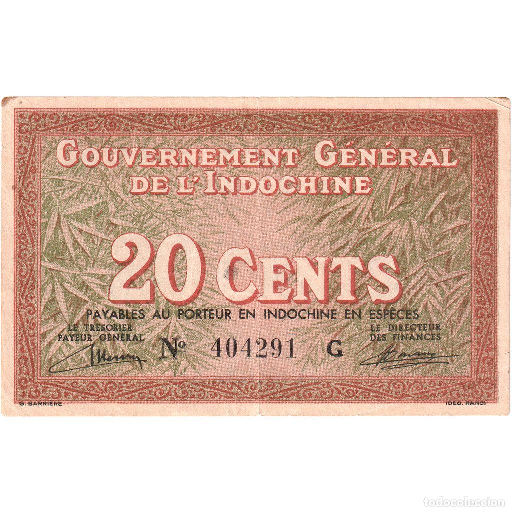 Billetes extranjeros: [#377824] Indochina Francesa, 20 Cents, Undated (1939), MBC+