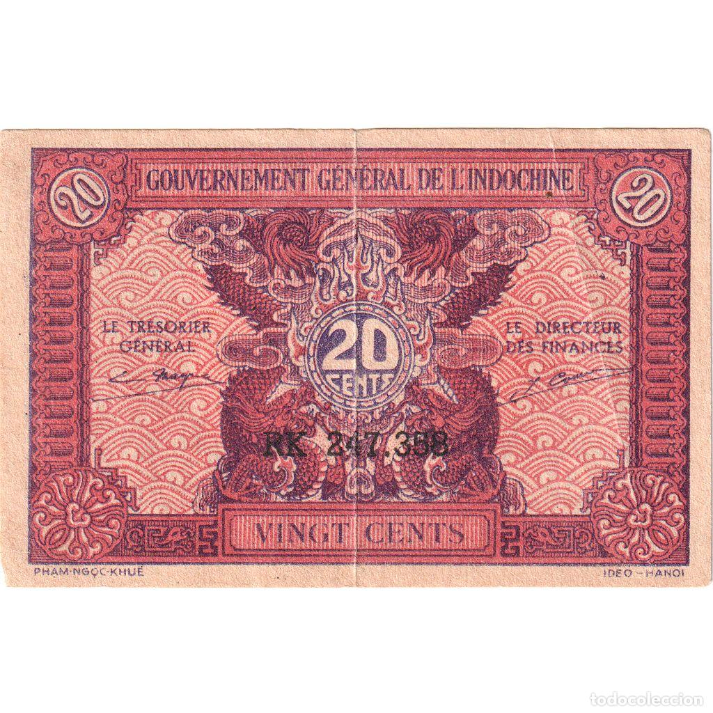 Billetes extranjeros: [#377825] Indochina Francesa, 20 Cents, Undated (1942), EBC