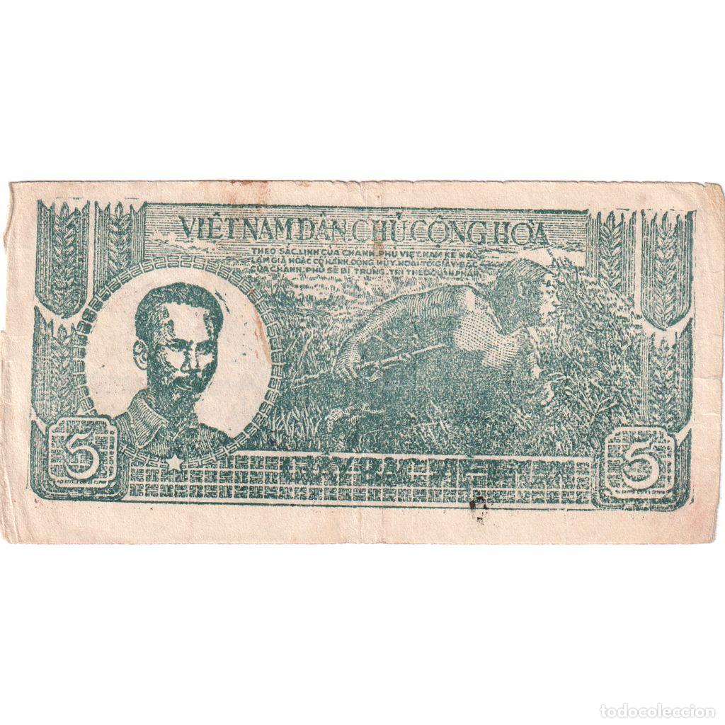Billetes extranjeros: [#377828] Vietnam, 5 D&ocirc;ng, Undated (1948), MBC