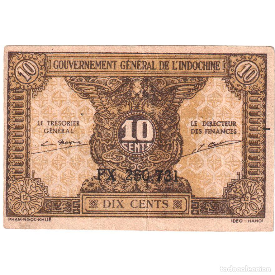 Billetes extranjeros: [#377829] Indochina Francesa, 10 Cents, Undated (1942), EBC
