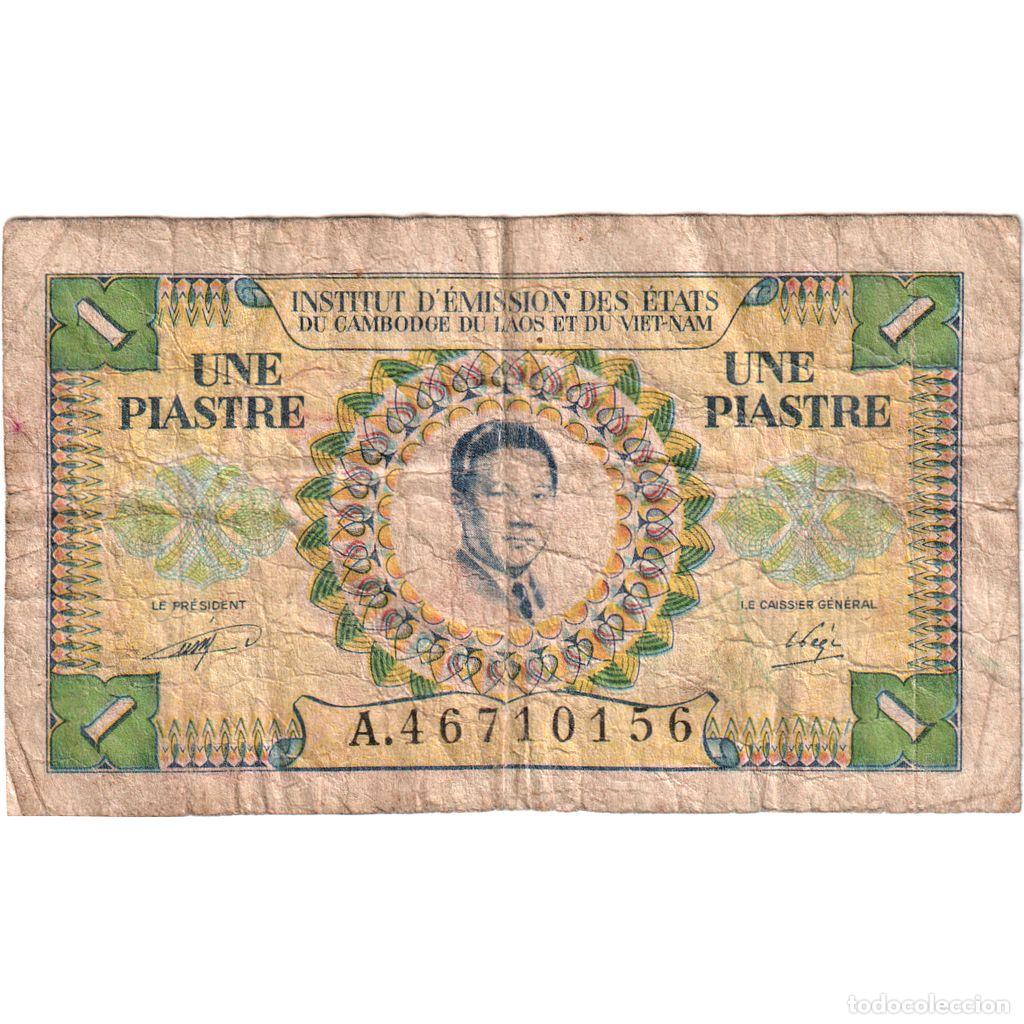 Billetes extranjeros: [#377837] Indochina Francesa, 1 Piastre, Undated (1953), BC