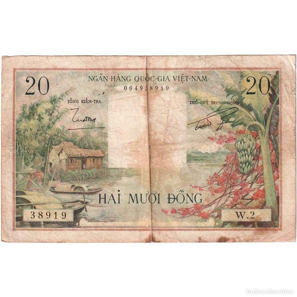 Billetes extranjeros: [#377846] Vietnam del Sur, 20 D&ocirc;ng, Undated (1955), BC