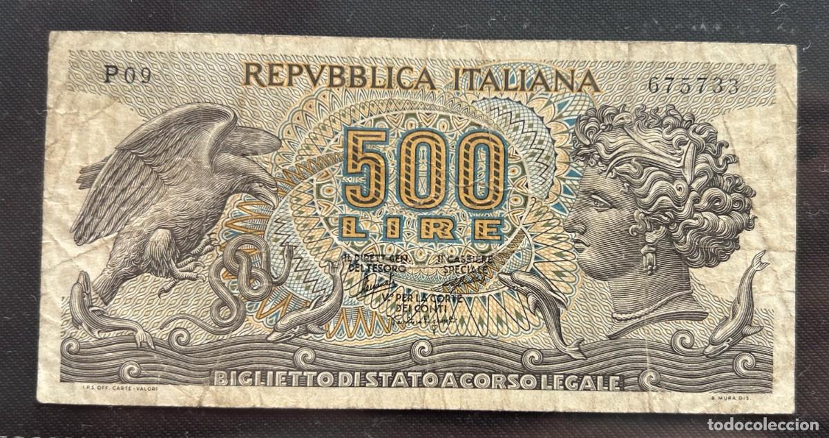Billetes extranjeros: 500 LIRAS 20.06.1966 ITALIA. P#93A