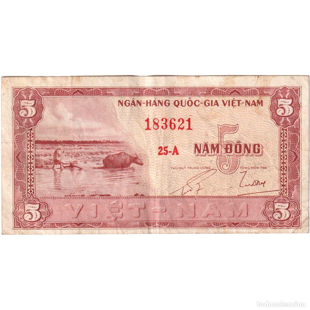 Billetes extranjeros: [#377843] Vietnam del Sur, 5 D&ocirc;ng, Undated (1955), MBC