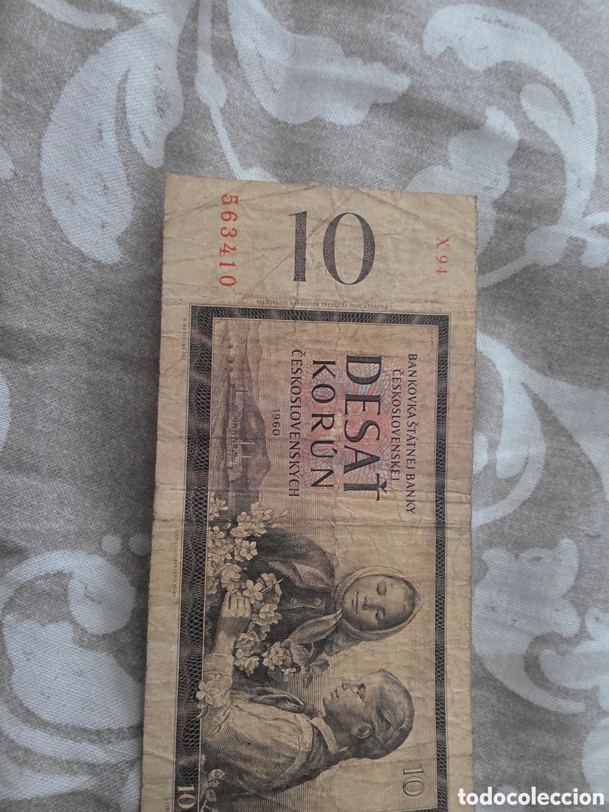 Billetes extranjeros: Billete Czechoslovakia 1960 10 korum