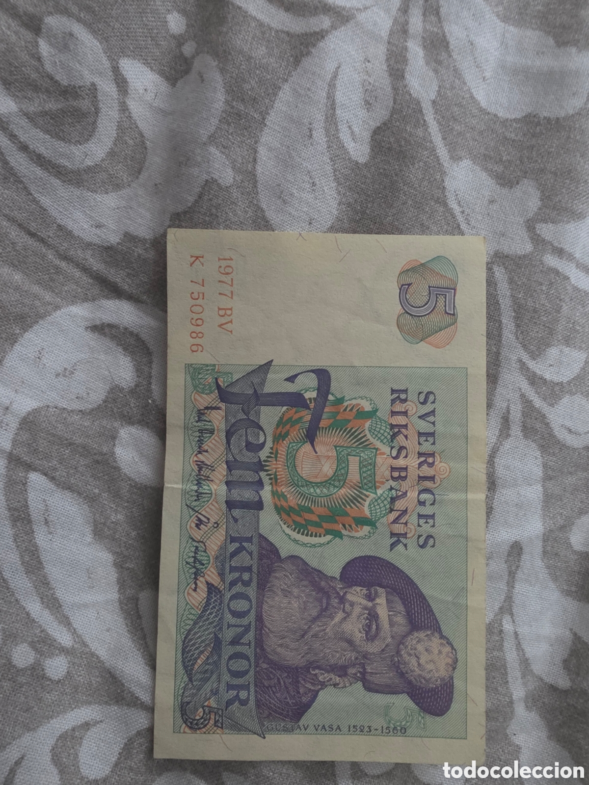 Billetes extranjeros: Billete Sweden 5 kronor 1965-81