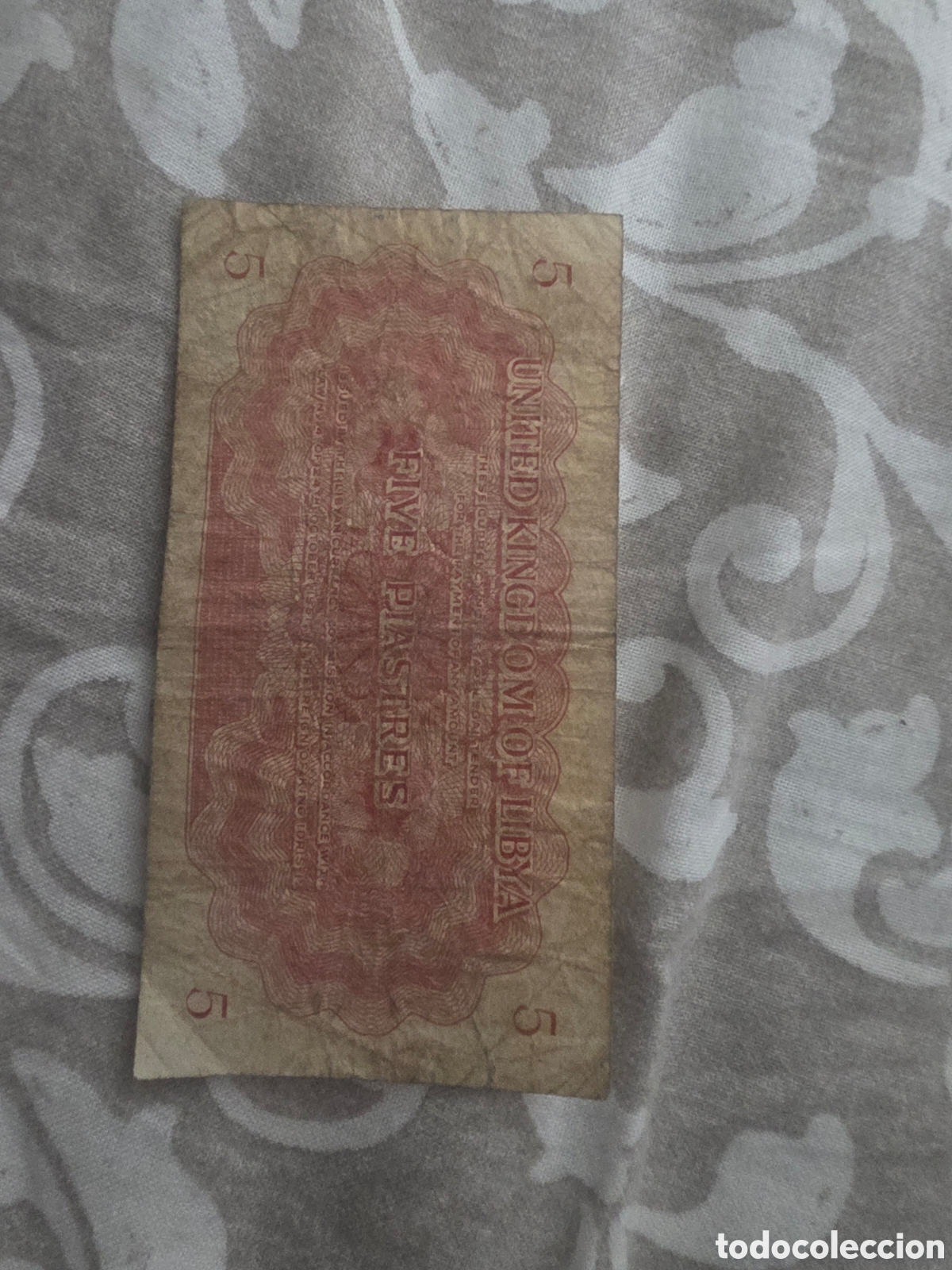 Billetes extranjeros: Billete libyan 5 Piastres