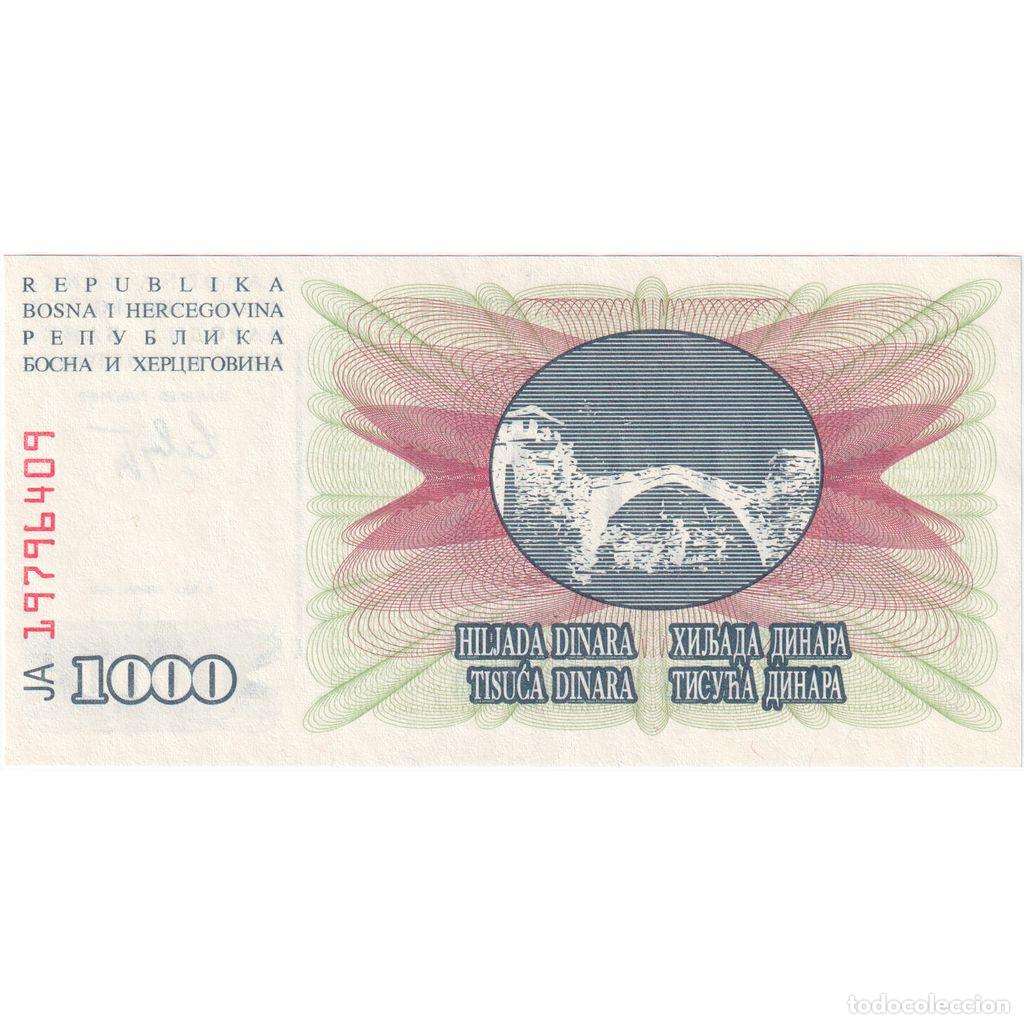 Billetes extranjeros: [#1234656] Billete, 1000 Dinara, 1992-1993, Bosnia - Herzegovina, KM:15a, 1992-07-01, UNC