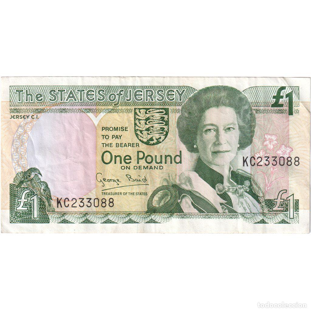 Billetes extranjeros: [#377848] Jersey, 1 Pound, Undated (1993), MBC+