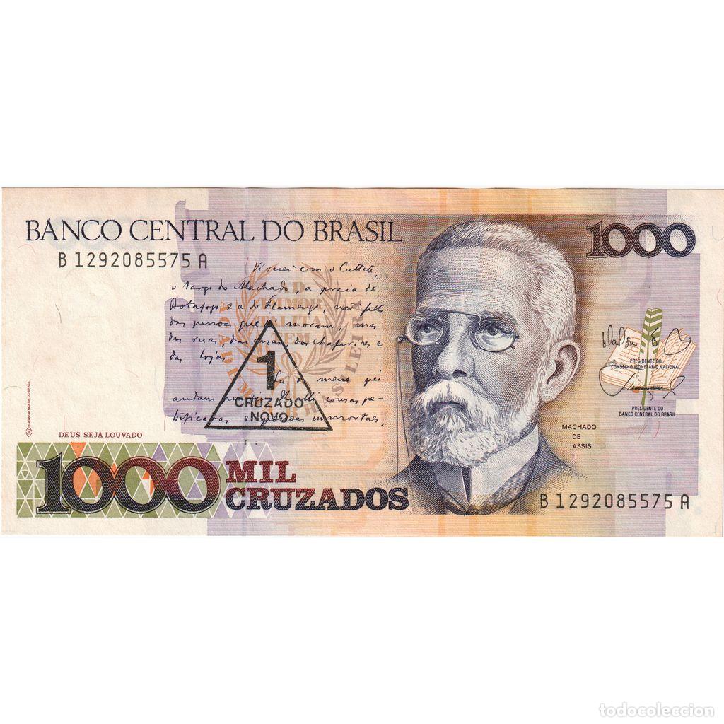 Billetes extranjeros: [#1234688] Billete, 1 Cruzado Novo on 1000 Cruzados, Undated (1989), Brasil, KM:216b, EBC+