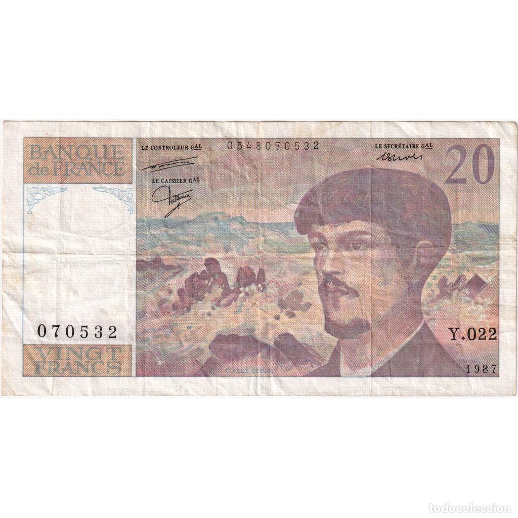 Billetes extranjeros: [#1234692] Francia, 20 Francs, 1987, Y.022, MBC