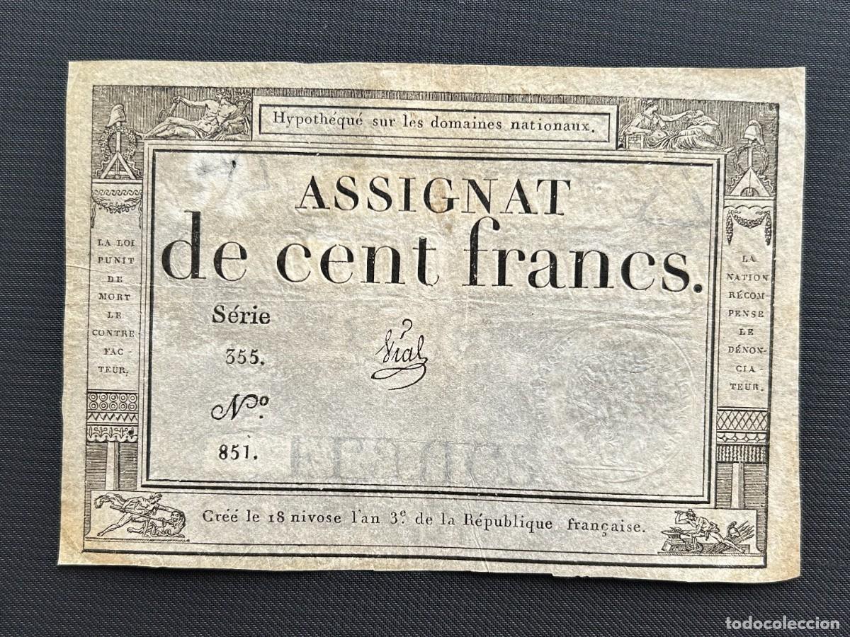 Banconote internazionali: 100 FRANCOS 07.01.1795 FRANCIA. P#A78. FIRMA VIAL