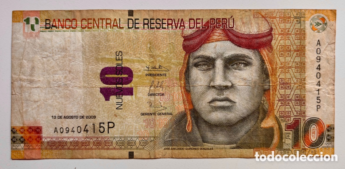 Billetes extranjeros: Billete PERU 10 Nuevos soles 2009
