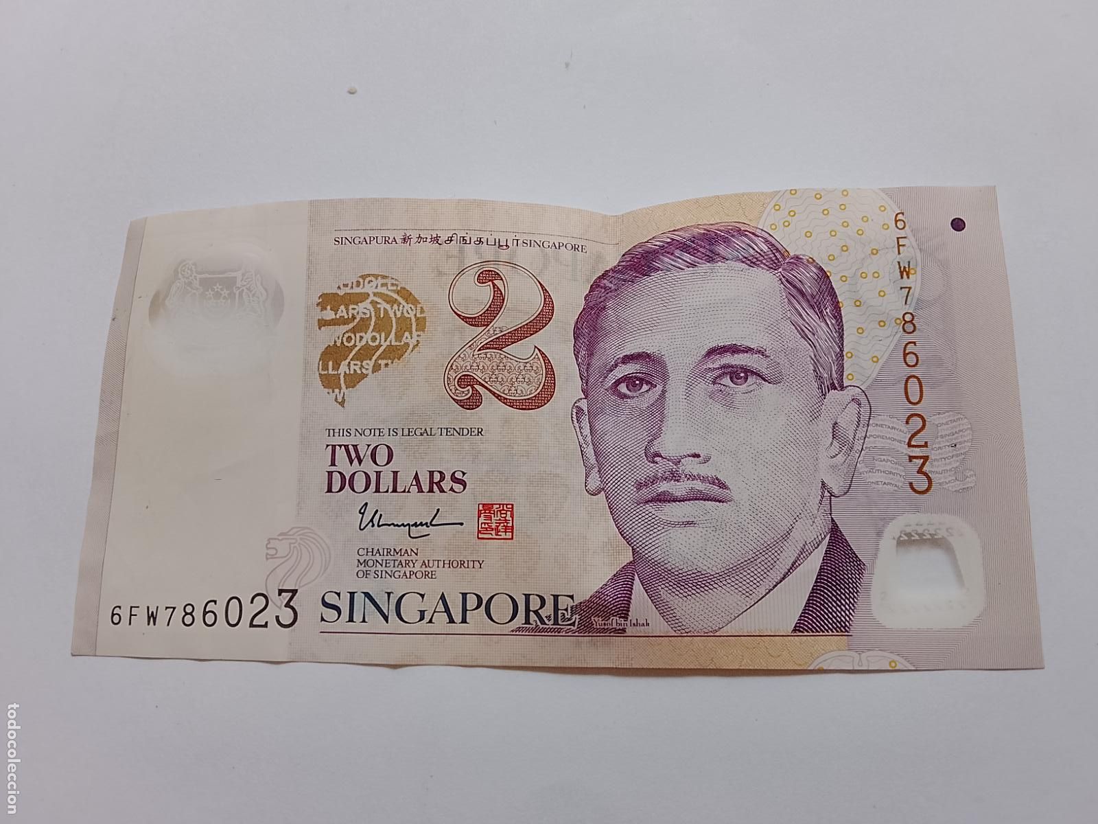 Billetes extranjeros: Singapore Singapur 2 Dollars 2006 polymer