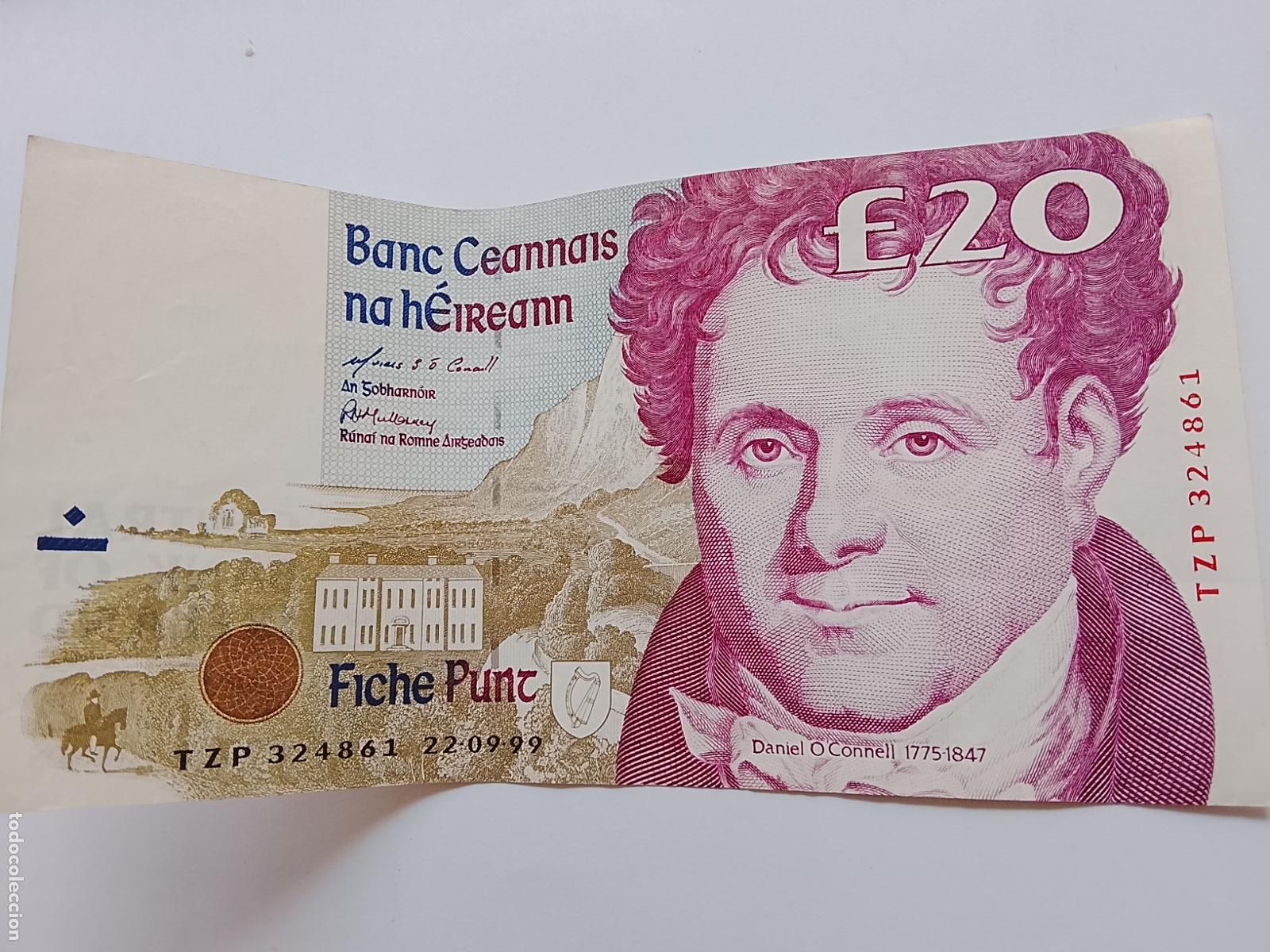 Billetes extranjeros: Irlanda. 20 libras irlandesas de 1999