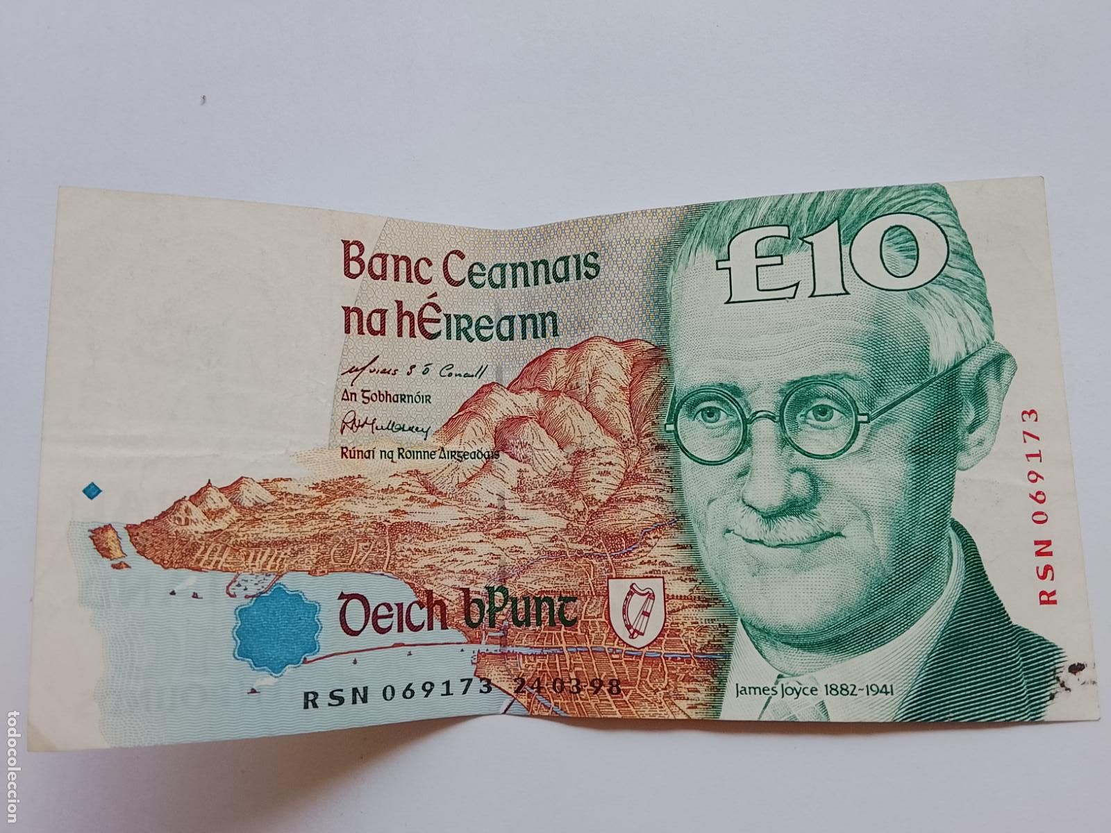 Billetes extranjeros: Irlanda. 10 libras irlandesas de 1998
