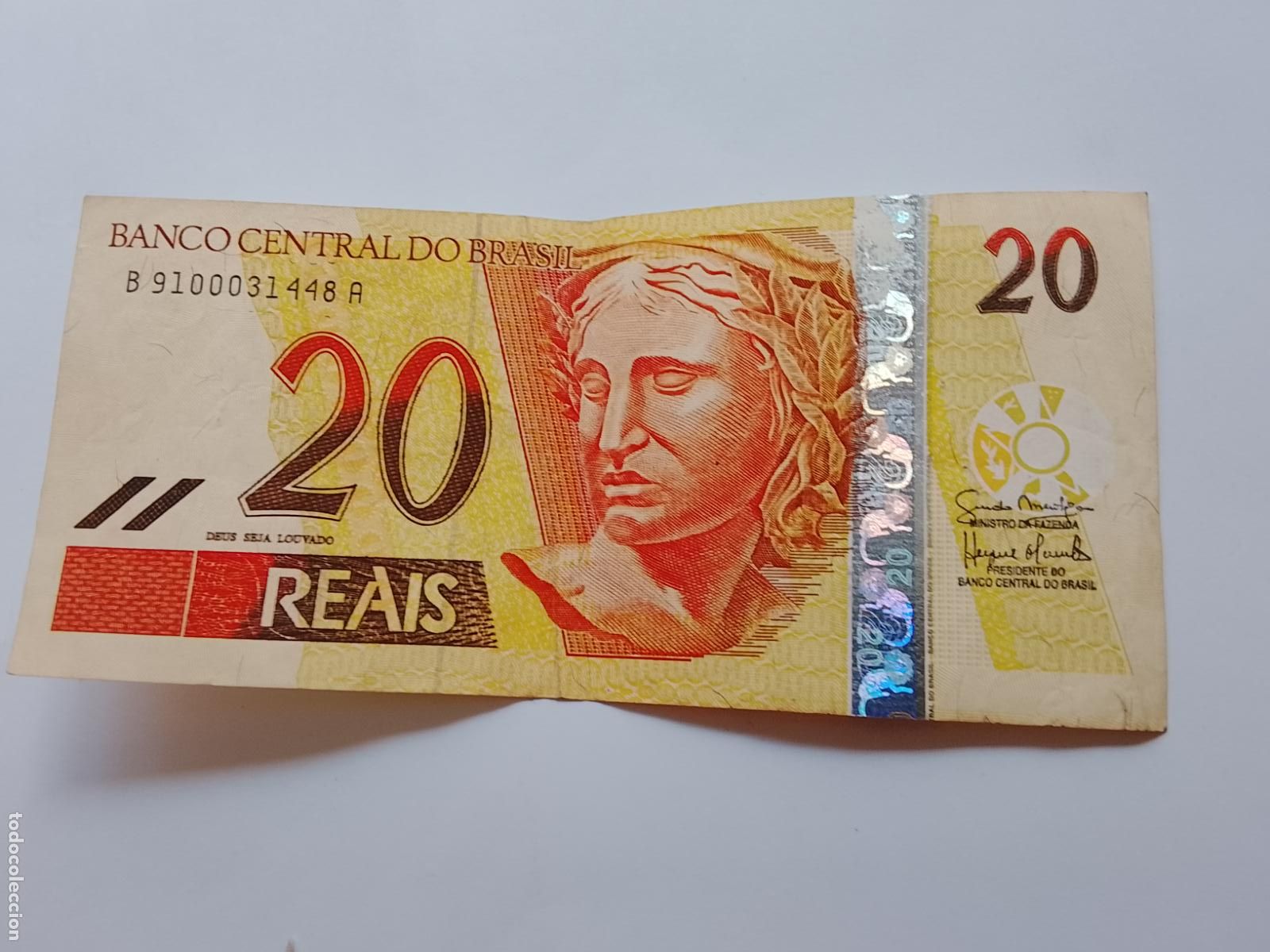 Billetes extranjeros: Brasil, billete de 20 reais