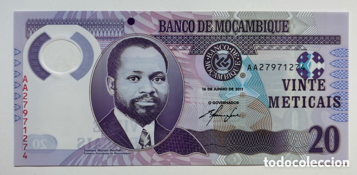 Billetes extranjeros: Billete MOZAMBIQUE 20 Meticais 2011 SC Polimero