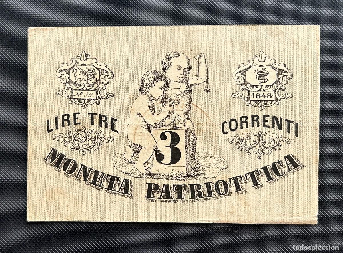 Billetes extranjeros: 3 LIRAS 1848 VENECIA. SIN FIRMA. P# S187. SERIE 39