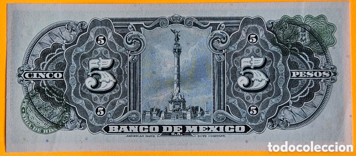 Billetes extranjeros: M&Eacute;XICO, 5 PESOS, 1961. SC. PLANCHA. - Foto 2