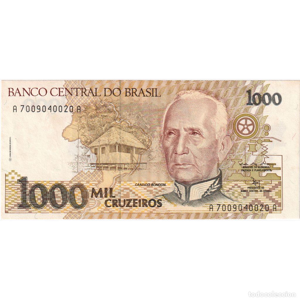 Billetes extranjeros: [#1234686] Billete, 1000 Cruzeiros, Undated (1990-91), Brasil, KM:231b, UNC