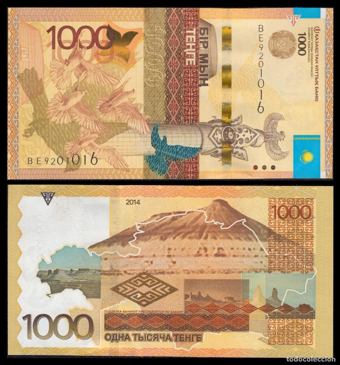 Billetes extranjeros: Kazajist&aacute;n 1.000 Tenge 2014 Pick 45b SC