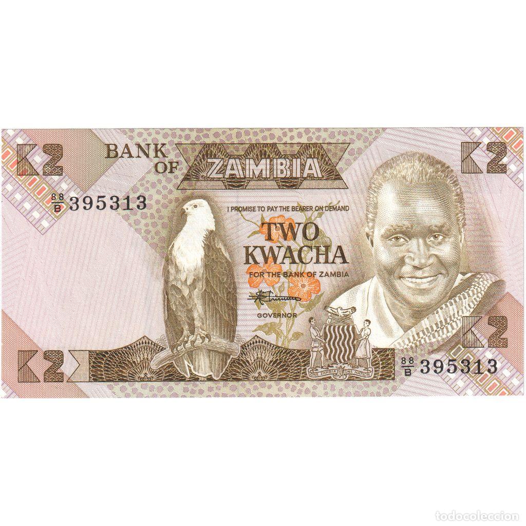 Billetes extranjeros: [#1234701] Billete, 2 Kwacha, Undated (1980-88), Zambia, KM:24c, Undated, UNC