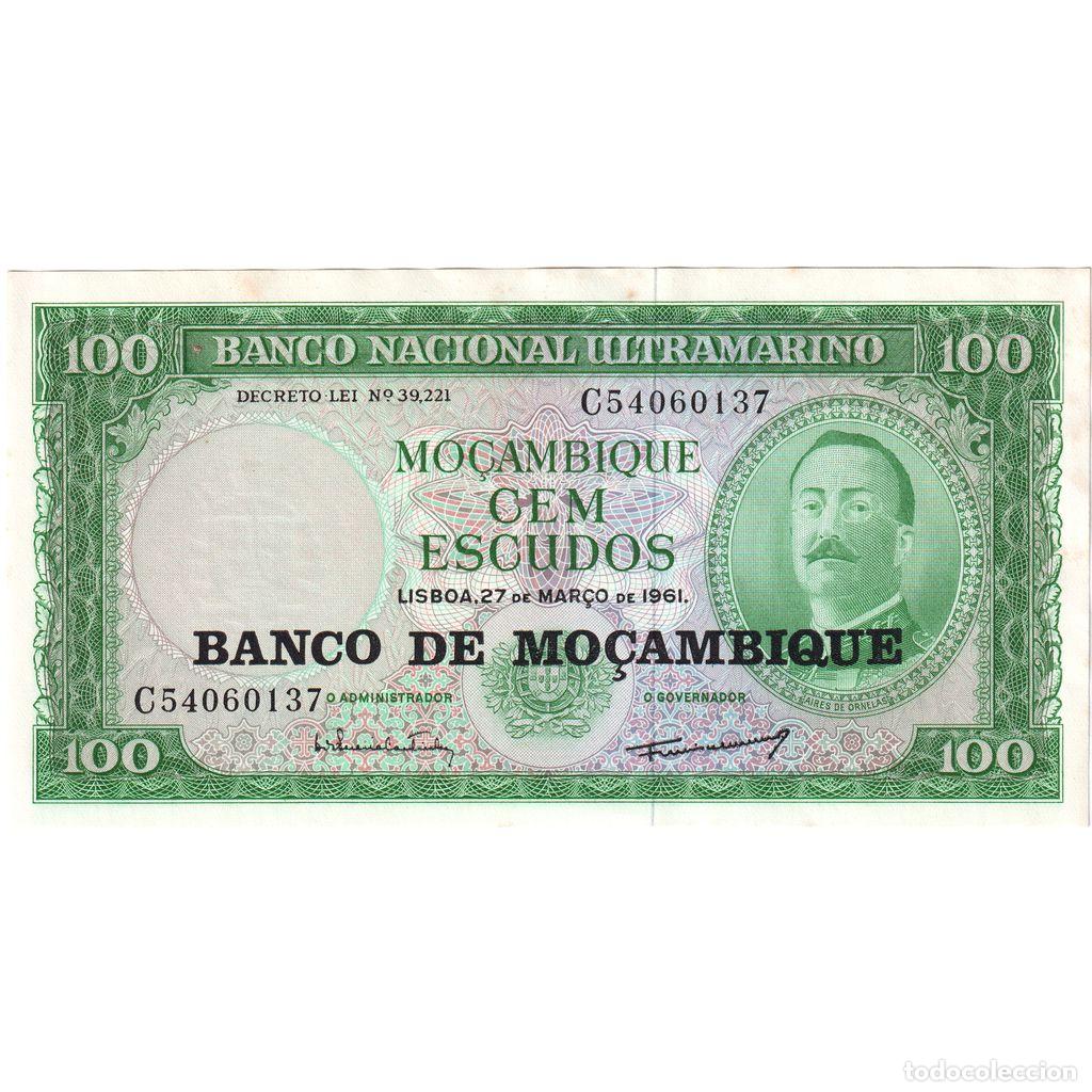 Billetes extranjeros: [#1234732] Billete, 100 Escudos, 1961-1967, Mozambique, 1961-03-27, KM:117a, MBC