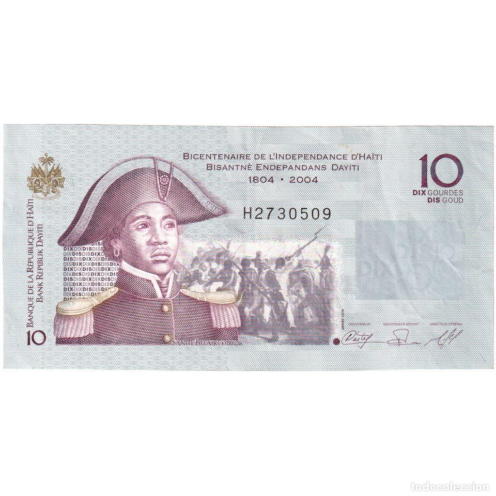 Billetes extranjeros: [#1234742] Hait&iacute;, 10 Gourdes, MBC