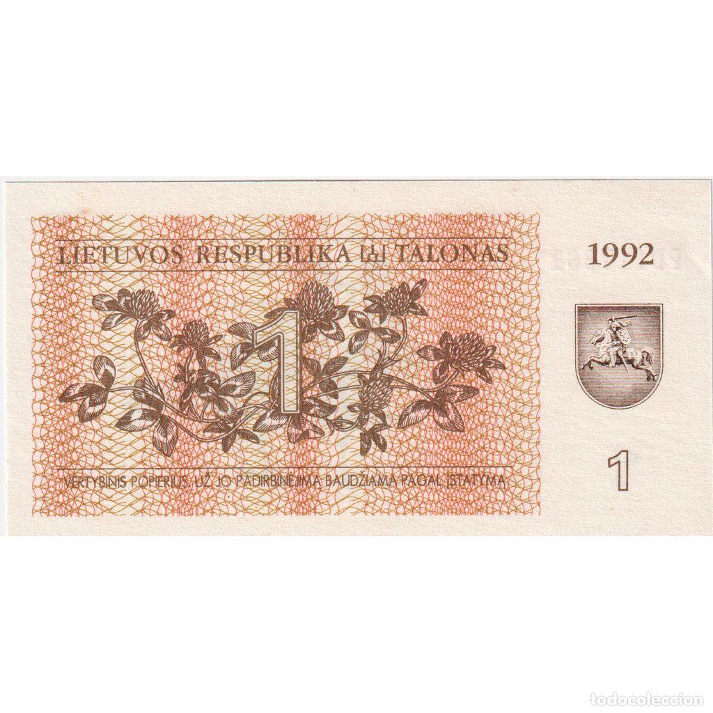 Billetes extranjeros: [#1234749] Billete, 1 (Talonas), 1992, Lituania, KM:39, UNC