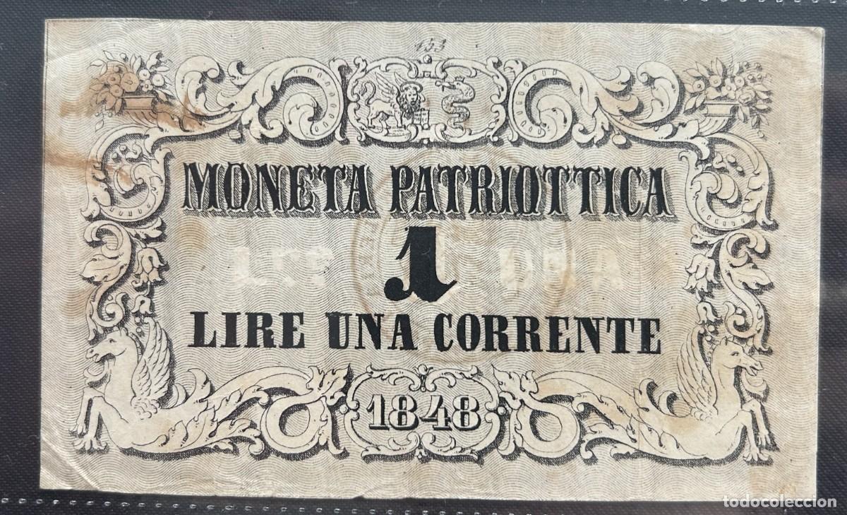 Billetes extranjeros: 1 LIRA 1848 VENECIA. P# S185. SERIE 153