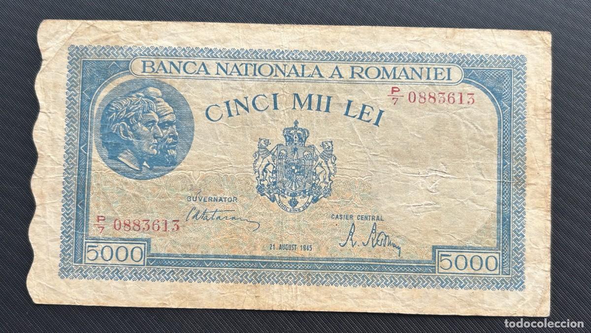 International Banknotes: 5000 LEI 21.08.1945 RUMANIA. P# 56A