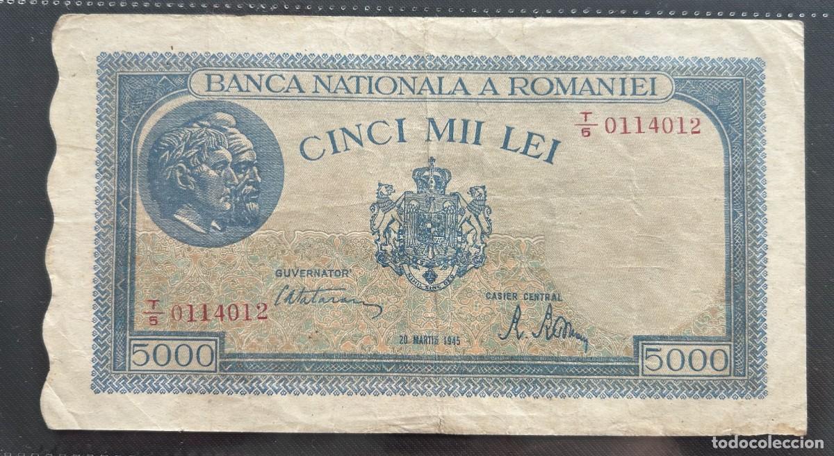 Banconote internazionali: 5000 LEI 20.03.1945 RUMANIA. P# 56A