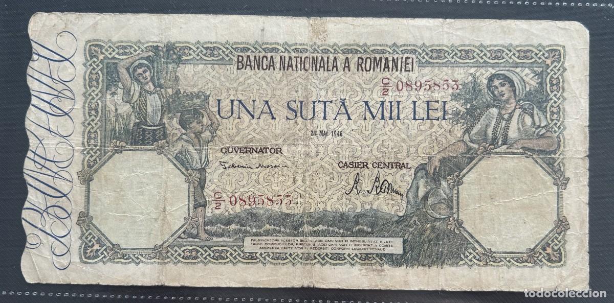 Billetes extranjeros: 100000 LEI 28.05.1946 RUMANIA. P# 58A
