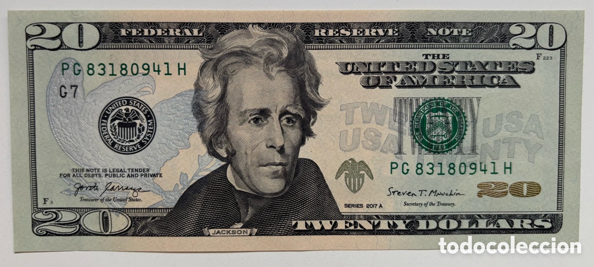 Billetes extranjeros: Billete USA 20 Dolares 2017 A. SC ESTADOS UNIDOS EEUU
