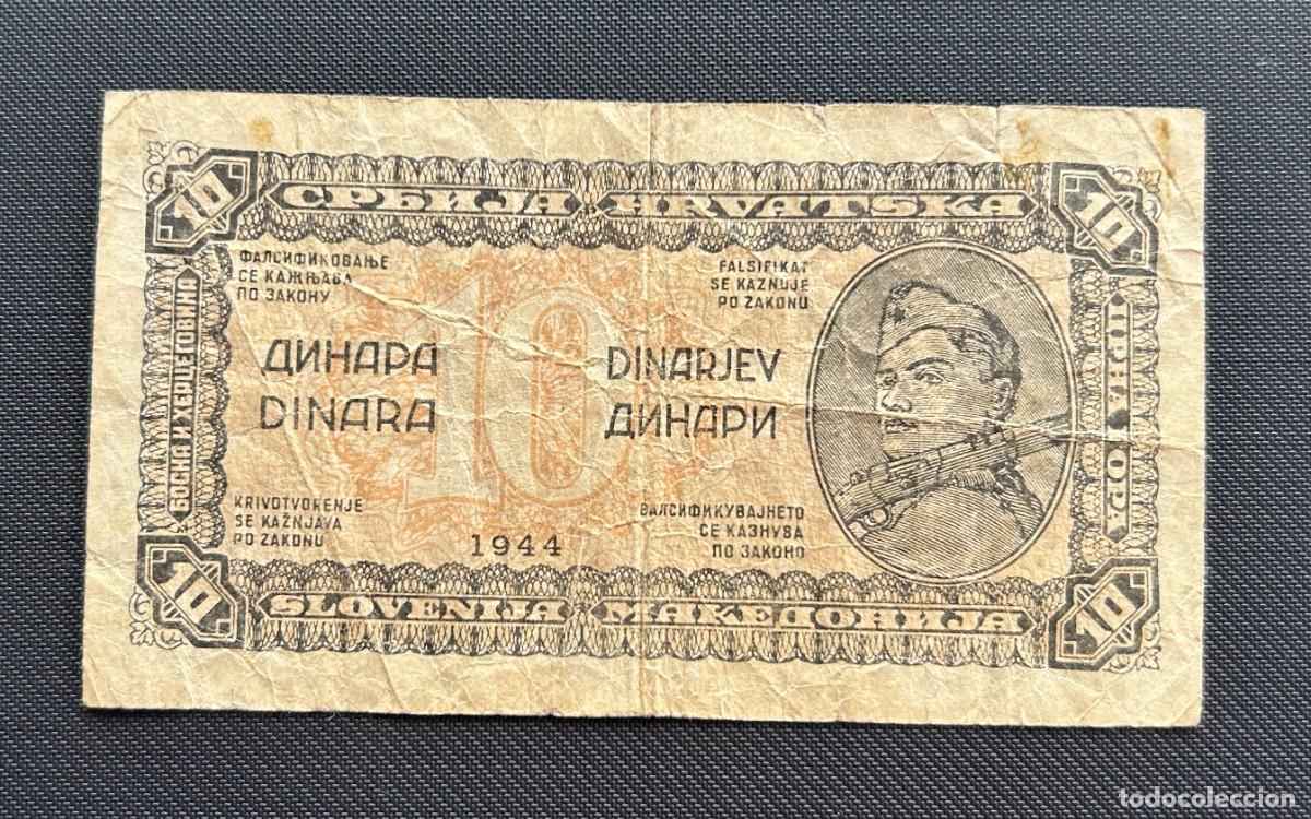 Billetes extranjeros: 10 DINARES 1944 YUGOSLAVIA. P# 50A