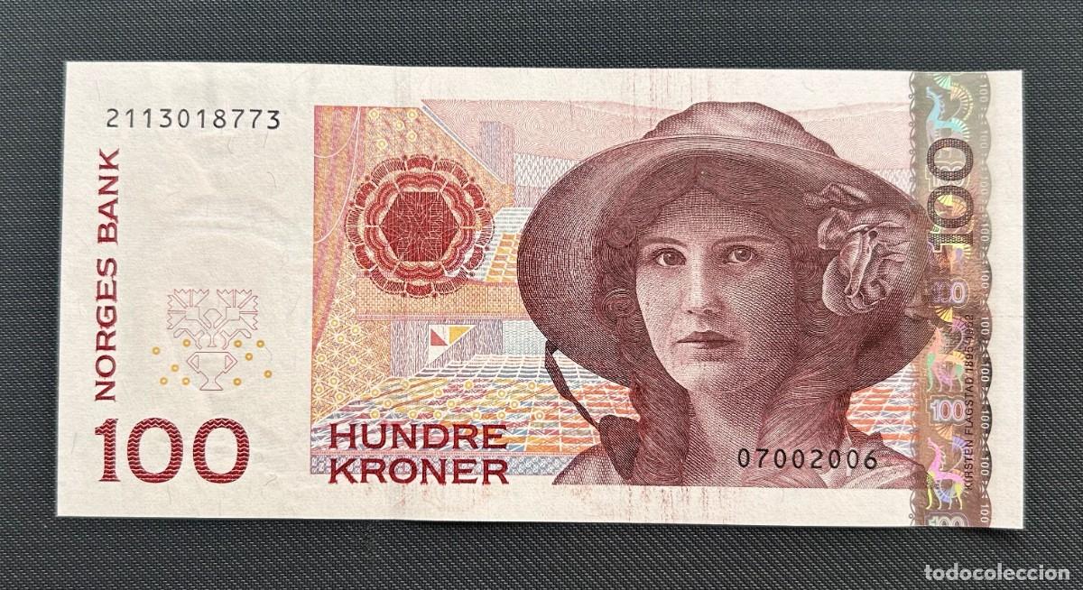Billetes extranjeros: 100 CORONAS 2006 NORUEGA. P# 49C. SC / UNC