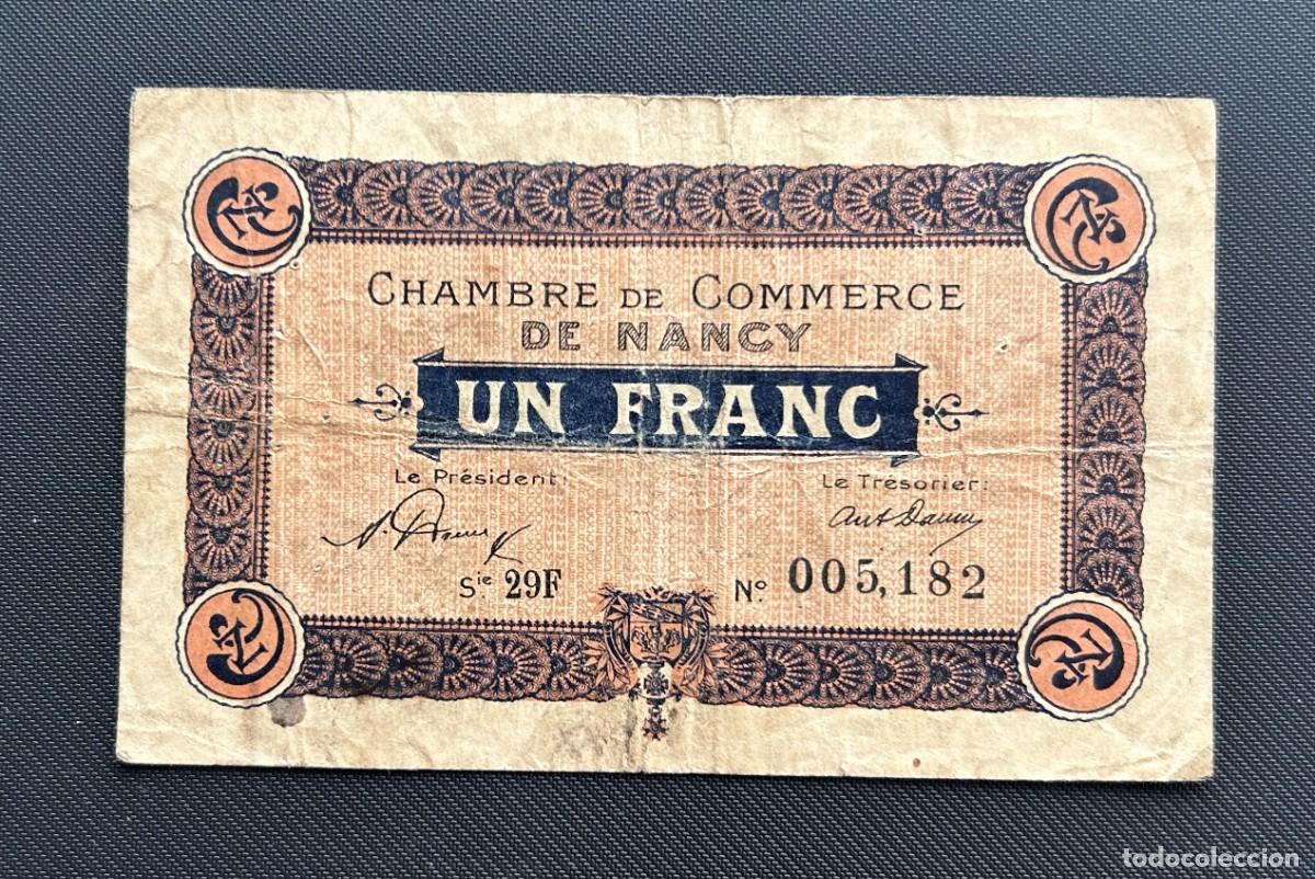 Billetes extranjeros: 1 FRANC 1921 NANCY. FRANCIA