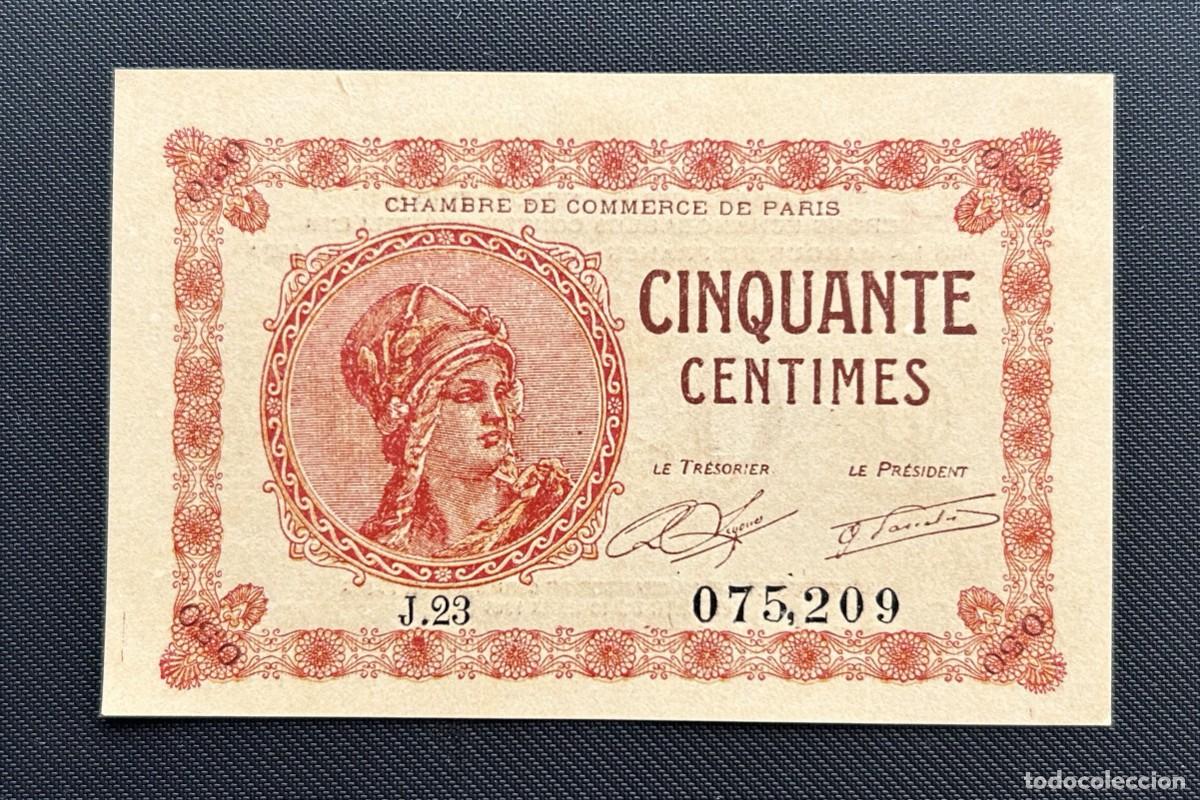 Billetes extranjeros: 50 CENTIMES 1920 PARIS. FRANCIA. SC / SC-