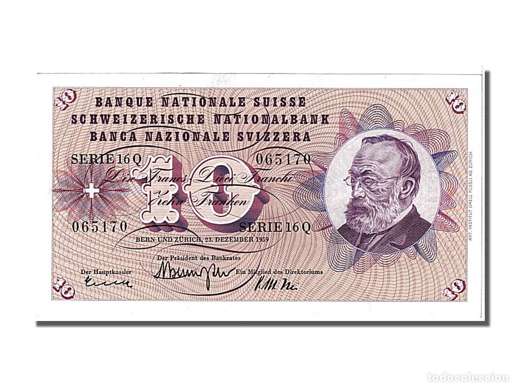 Billetes extranjeros: [#103486] Billete, 10 Franken, 1959, Suiza, 1959-12-23, SC