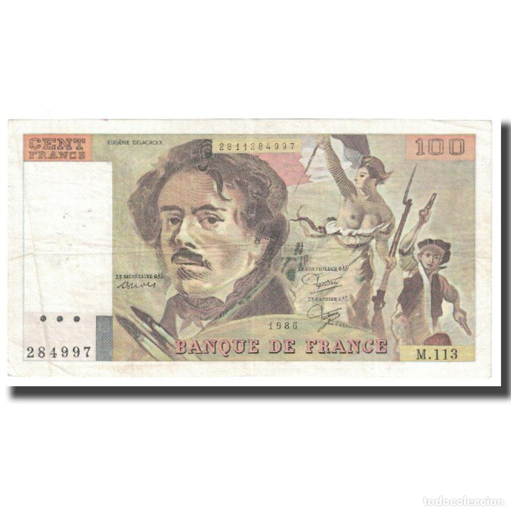 Billetes extranjeros: [#614797] Francia, 100 Francs, Delacroix, 1986, STROHL TRONCHE DENTAUD, MBC