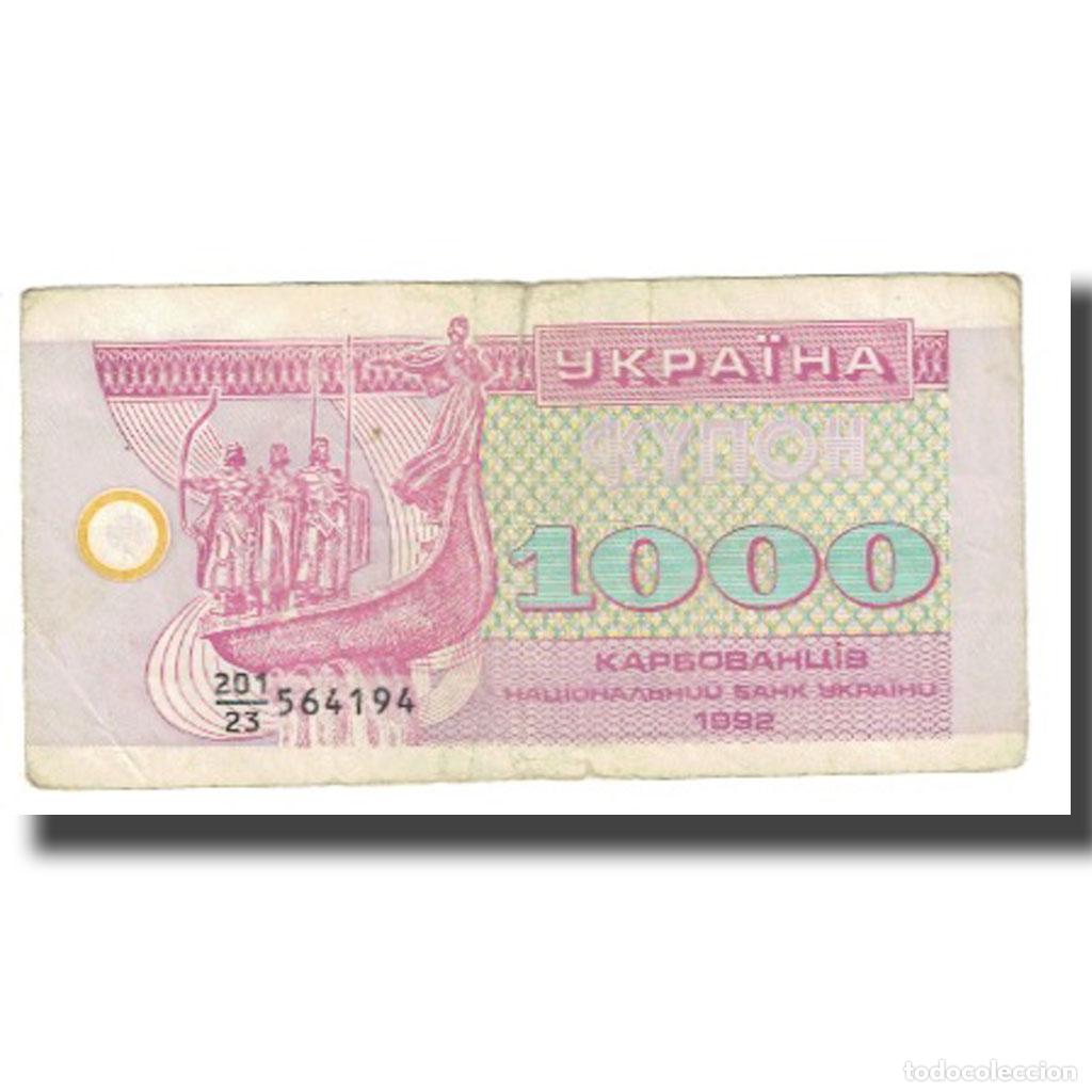 Billetes extranjeros: [#618204] Billete, 1000 Karbovantsiv, 1992, Ucrania, KM:91a, BC