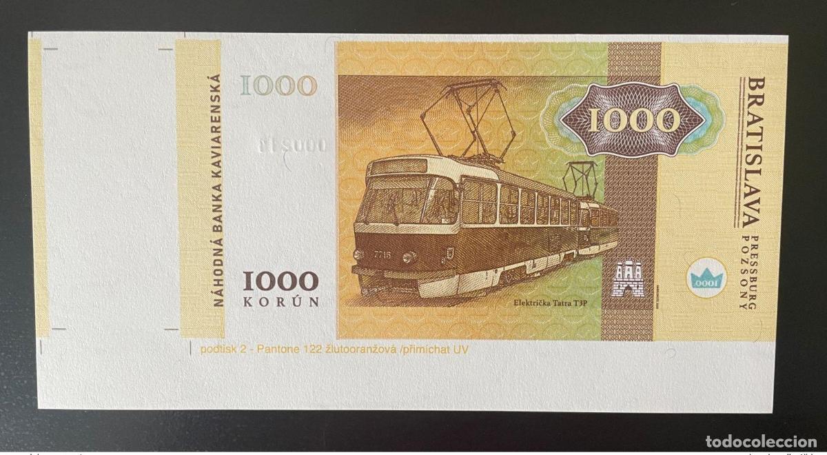 International Banknotes: 2020 Matej Gabris 1000 Korun Bratislava Tatra T3P Tranv&iacute;a UNC ESSAY Limited