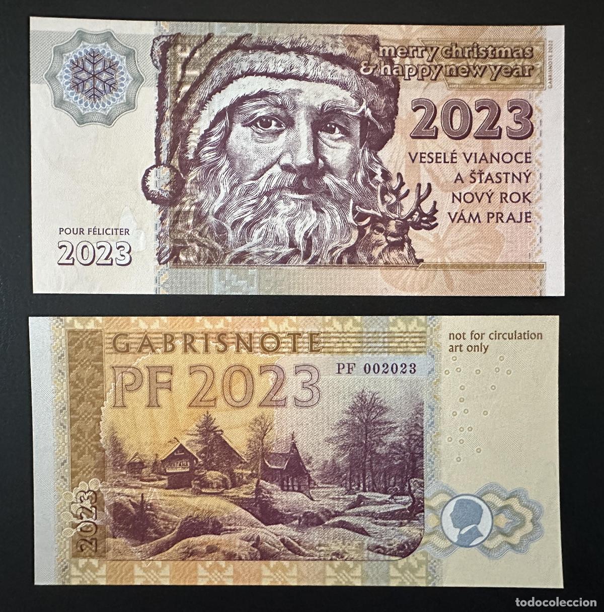Billets internationaux: 2022/2023 Matej Gabris Santa Claus Feliz Navidad PF UNC ESSAY Edici&oacute;n limitada