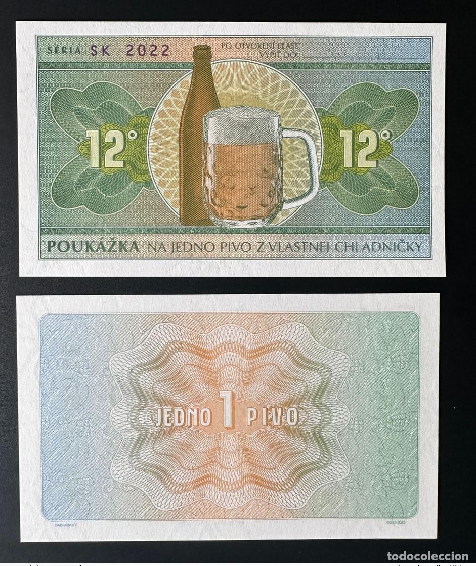 Billets internationaux: 2022 Matej Gabris Eslovaquia Poukazka Jedno 1 Pivo Bier 12&deg; ESSAY Edici&oacute;n limitada