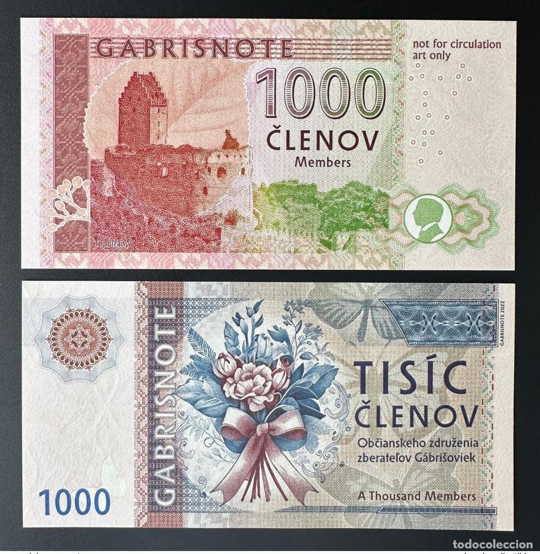 Billets internationaux: 2022 Matej Gabris 1000 miembros Tisic Clenov UNC SPECIMEN ESSAY Edici&oacute;n limitada