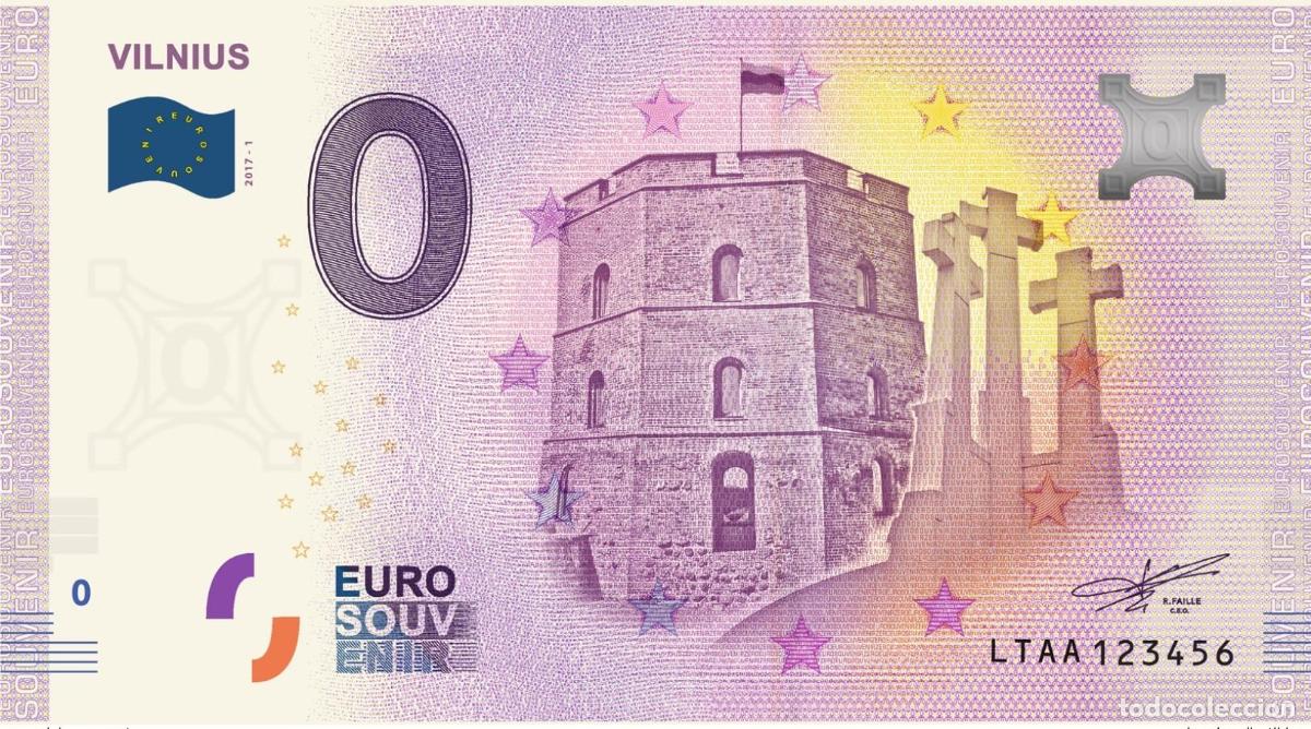 Billets internationaux: Boleto tur&iacute;stico de recuerdo 2018 Lituania Vilna