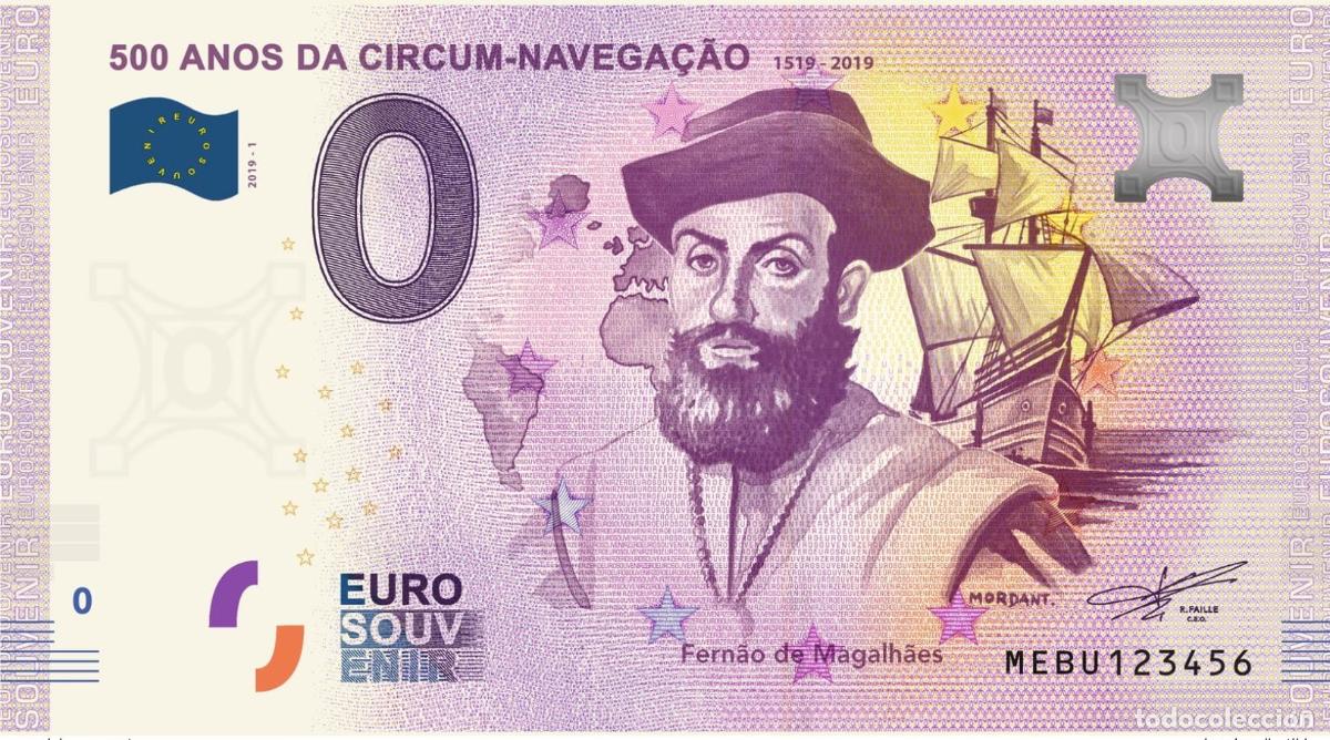 Banconote internazionali: Billete tur&iacute;stico de 500 a&ntilde;os circunnavegaci&oacute;n para Portugal 2019