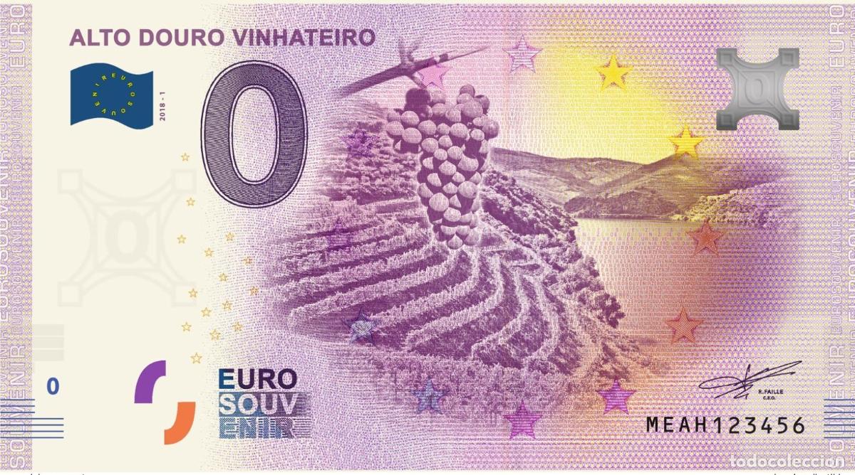 International Banknotes: Billete tur&iacute;stico de recuerdo 2018 Portugal Alto Douro Vinhateiro