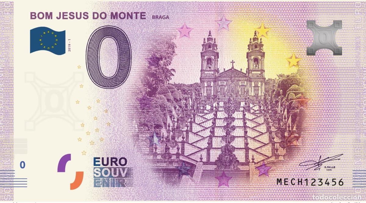 International Banknotes: Boleto tur&iacute;stico de recuerdo Bom Jesus do Monte para Portugal 2019